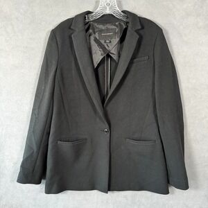 Banana Republic Womens Blazer Size 10 Black 1–button Pockets‎ Jacket
